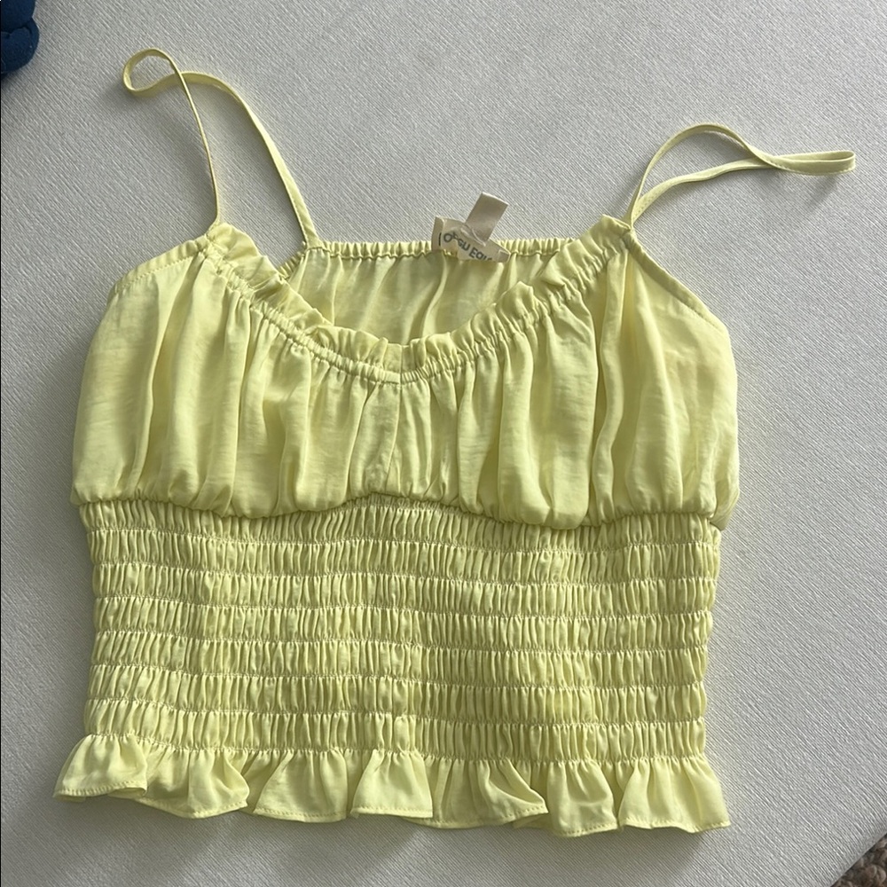Yellow Open Edit tank top size M